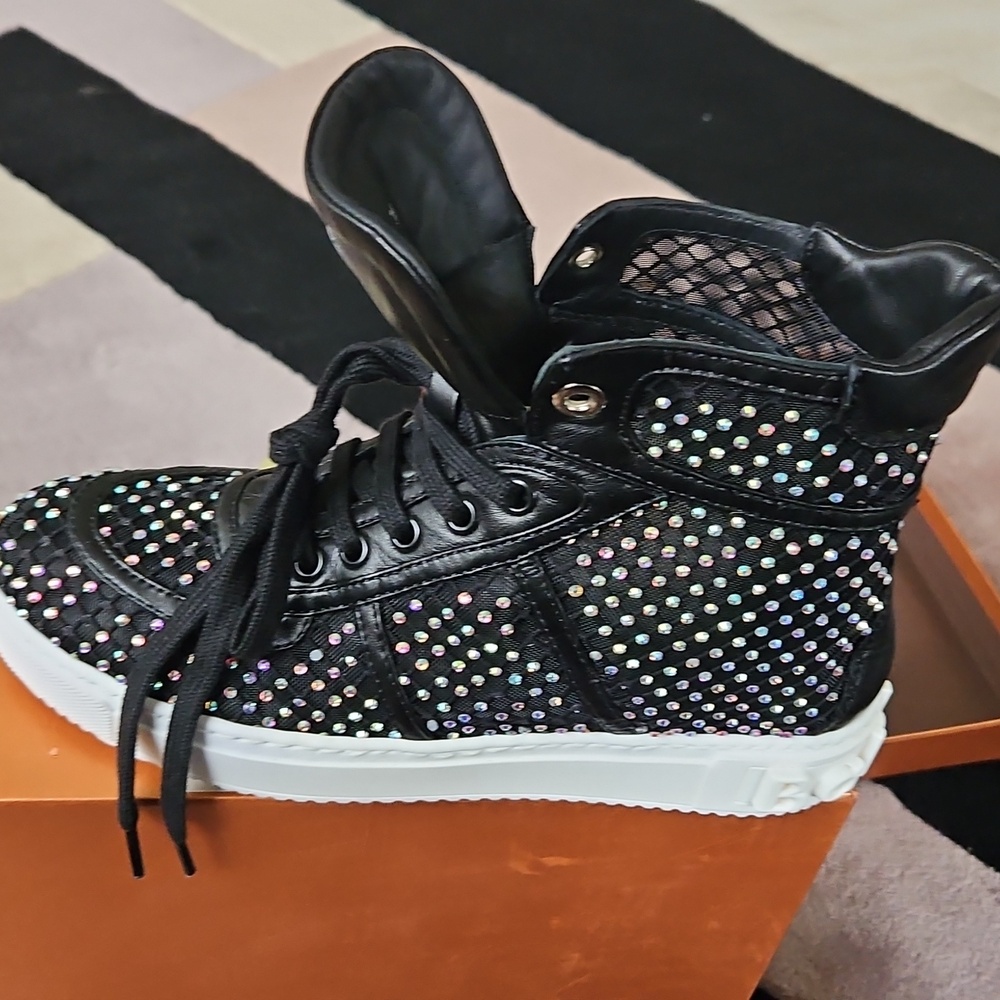 BALDININI 🇮🇹 WOMEN'S Nappa LEATHER + Brilliant FASHION SNEAKERS 37